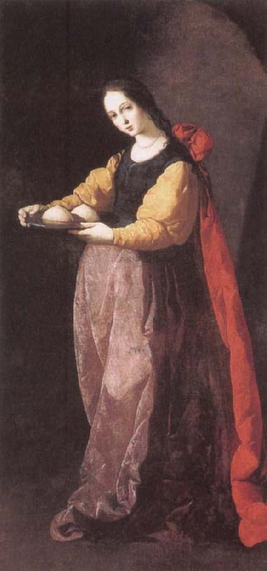 Francisco de Zurbaran St Agatha oil painting image